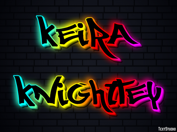 Keira Knightley Text effect