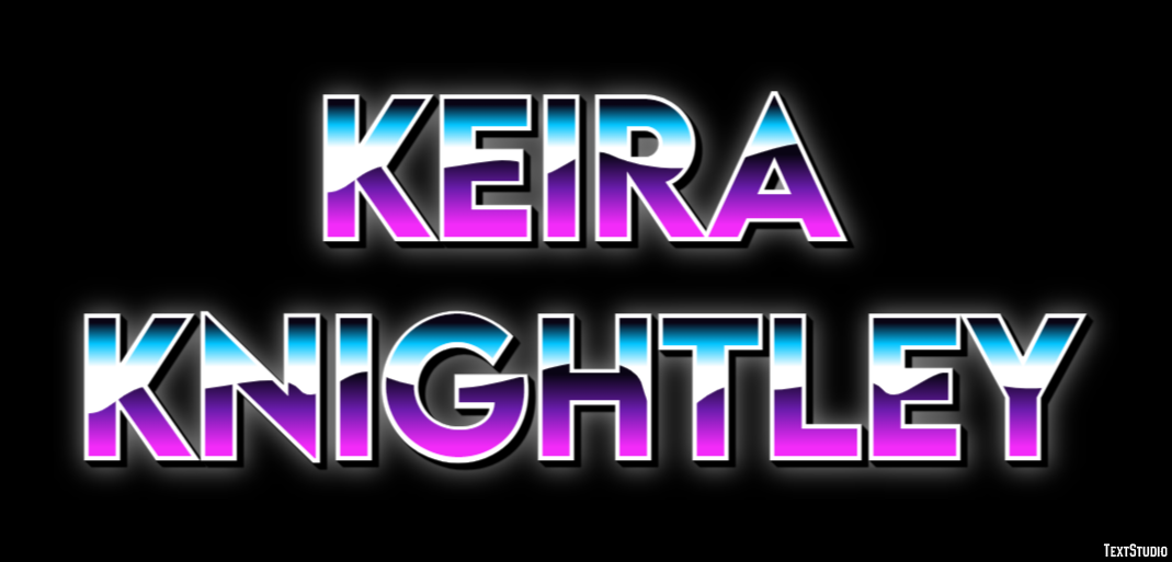 Keira Knightley Text effect