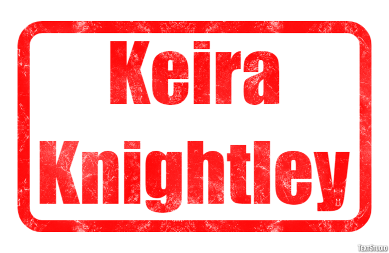 Keira Knightley Text effect