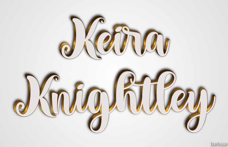 Keira Knightley Text effect