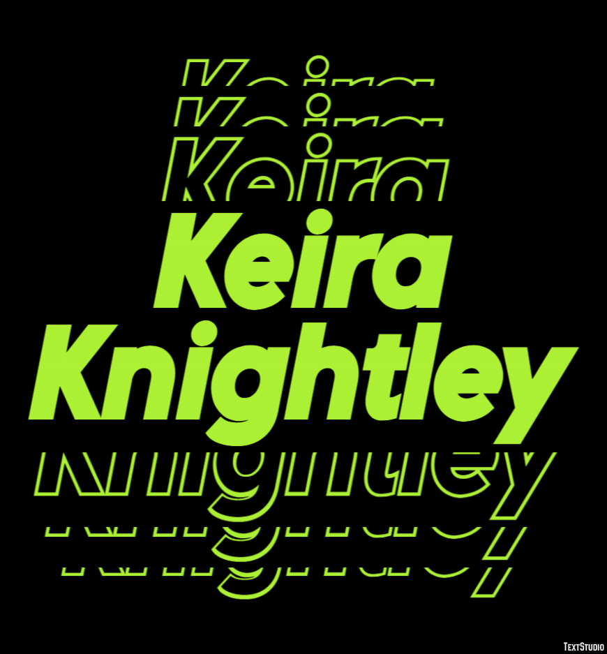 Keira Knightley Efekt tekstowy