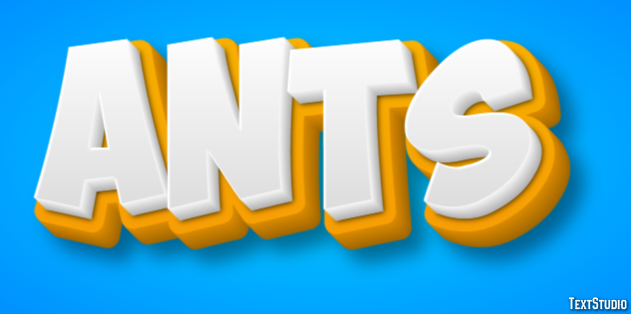Ants Efeito de texto