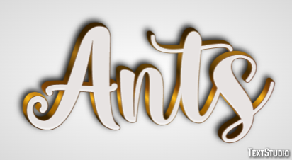 Ants Efeito de texto