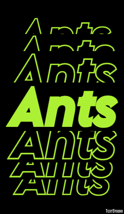 Ants Tekst Effect