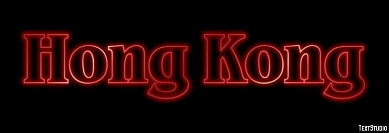 Hong Kong Tekst Effect