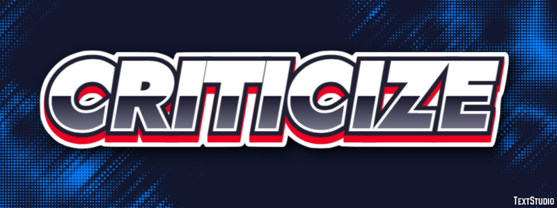 Criticize Text Effect