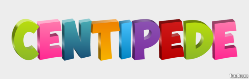 Centipede Effet de texte