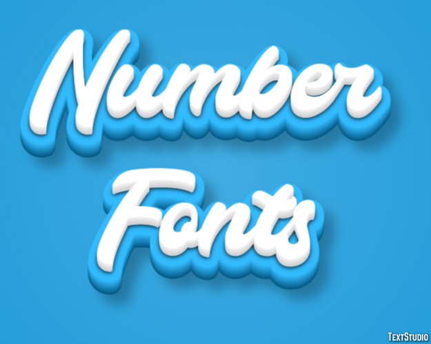 Number Fonts Text Effect