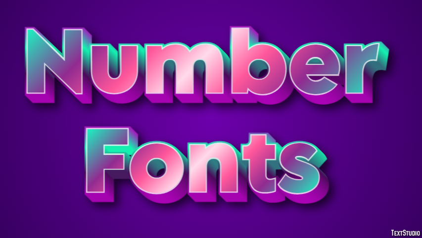 Number Fonts Text Effect