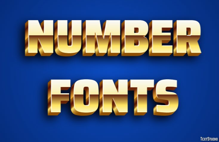 Number Fonts Text Effect