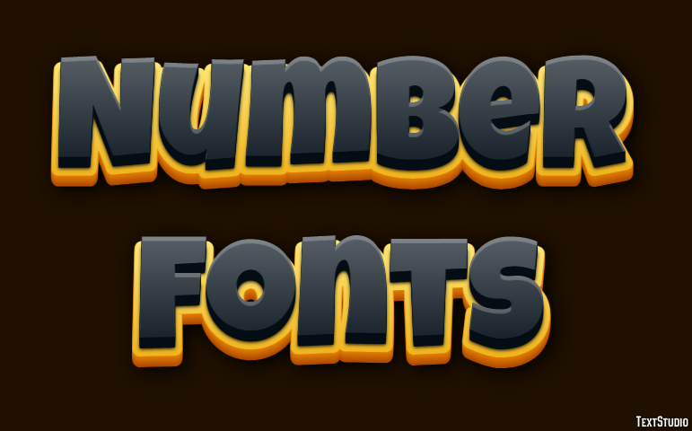 Number Fonts Text Effect