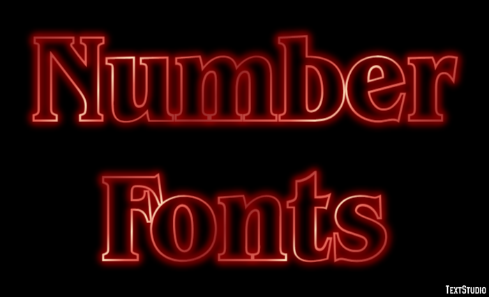 Number Fonts Text Effect