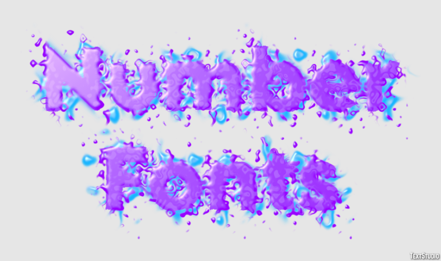 Number Fonts Text Effect