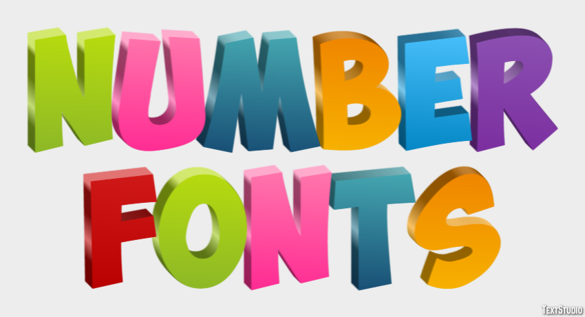 Number Fonts Text Effect