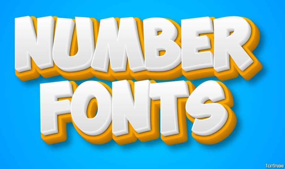 Number Fonts Text Effect