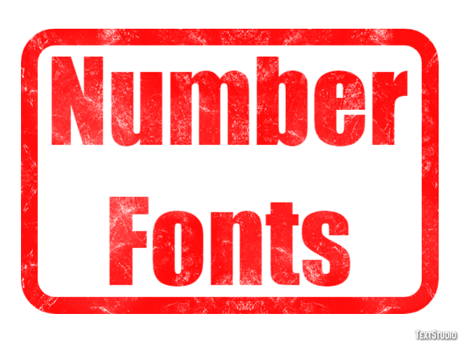 Number Fonts Text Effect