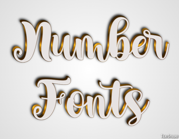 Number Fonts Text Effect