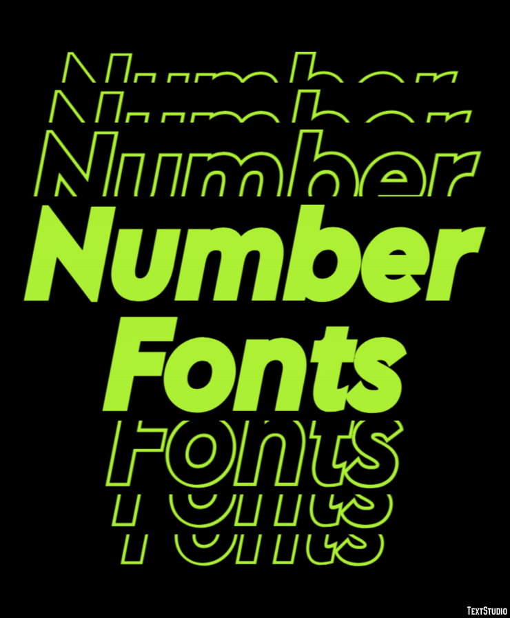 Number Fonts Text Effect
