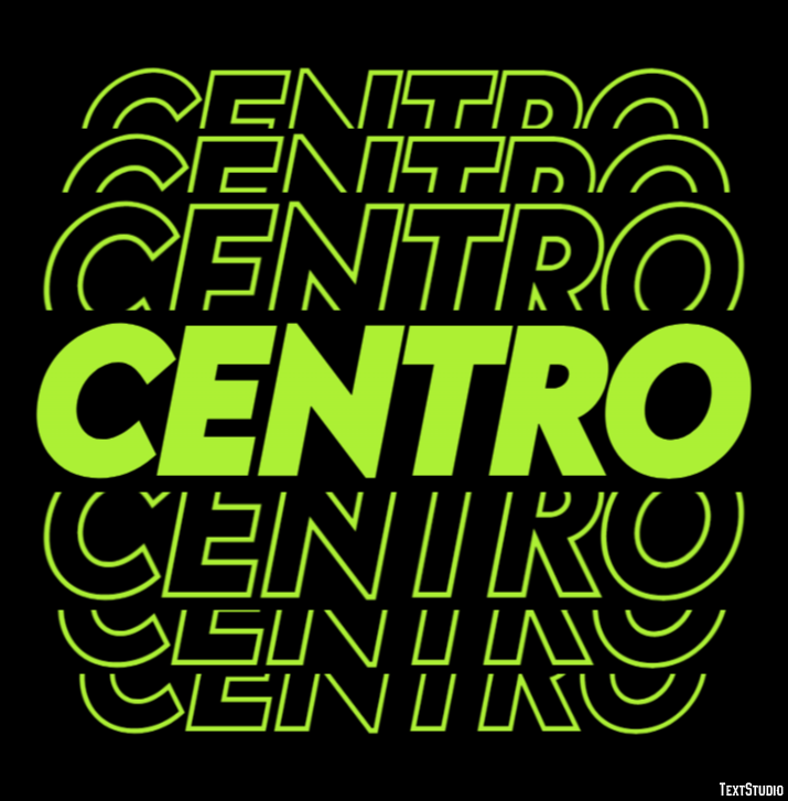 Centro Efeito de texto
