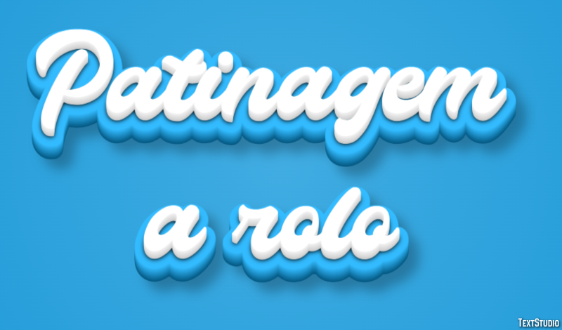 Patinagem a rolo Efeito do texto