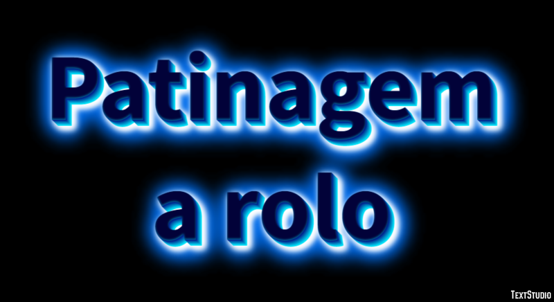 Patinagem a rolo Efeito do texto