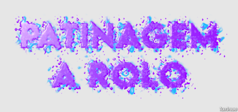 Patinagem a rolo Efeito do texto
