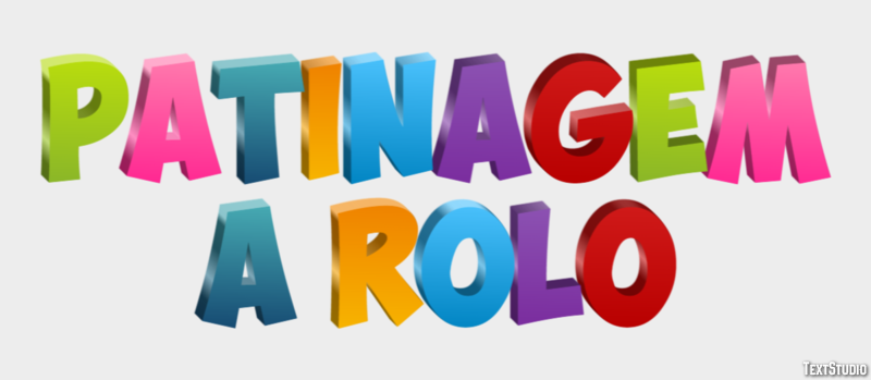 Patinagem a rolo Efeito do texto