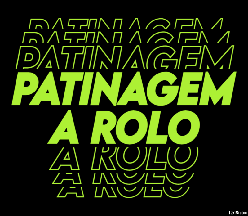 Patinagem a rolo Text Effect