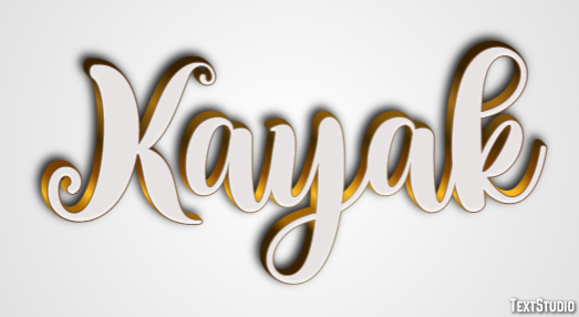 Kayak Tekst Effect