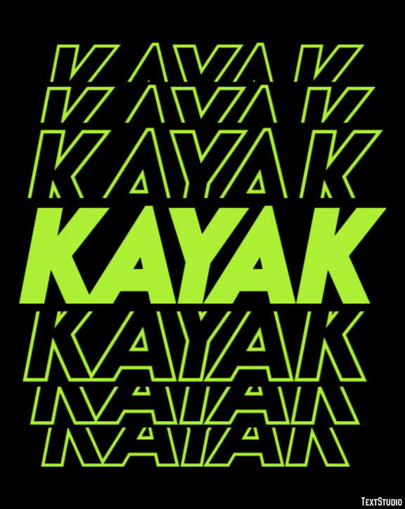 Kayak Tekst Effect