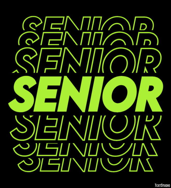Senior Text Effect