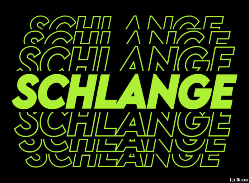 Schlange Texteffekt