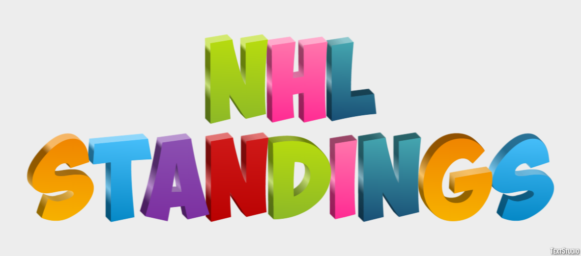 Nhl Standings Tekst Effect
