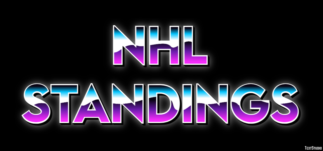 Nhl Standings Tekst effect