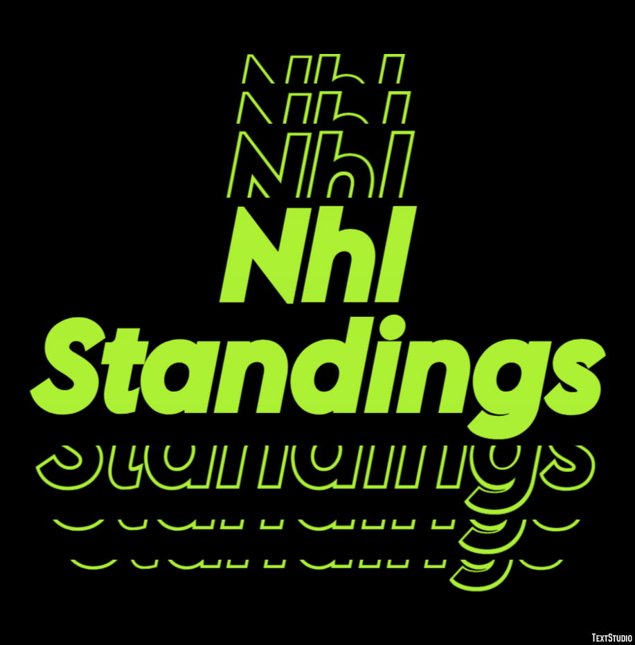 Nhl Standings Tekst Effect