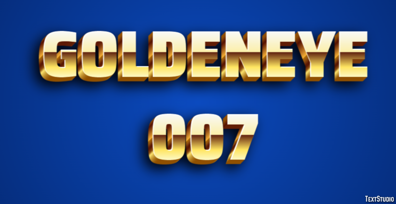 GoldenEye 007 Efecto de Texto