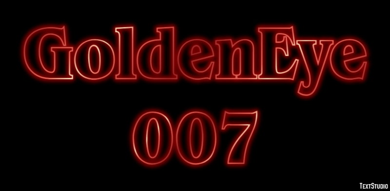 GoldenEye 007 Efecto de Texto