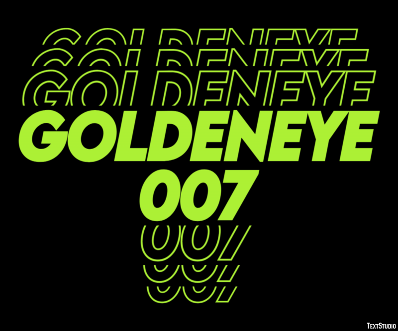 GoldenEye 007 Efecto de Texto