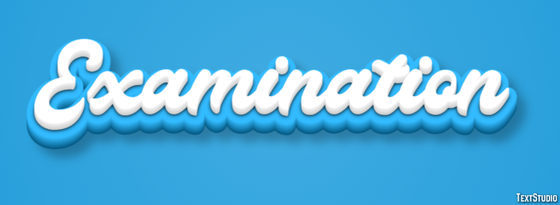 Examination Эффект текста