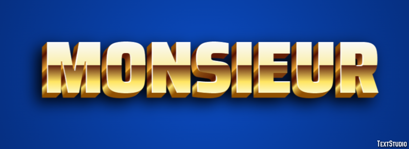 Monsieur Text Effect
