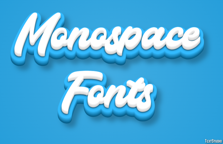 Monospace Fonts Text Effect