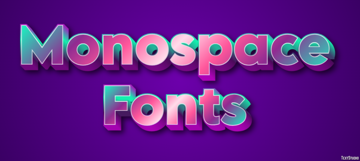 Monospace Fonts Text Effect