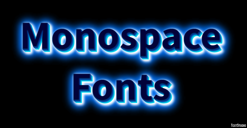 Monospace Fonts Text Effect