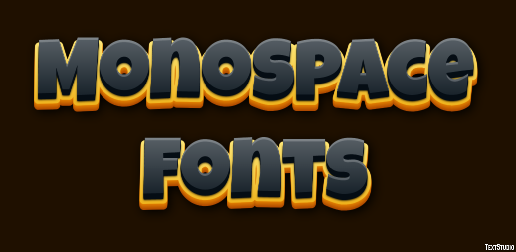 Monospace Fonts Text Effect