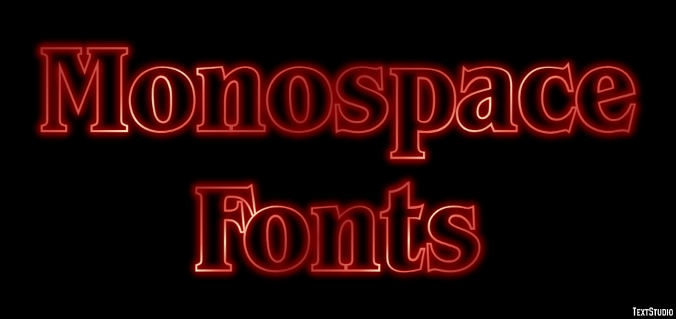 Monospace Fonts Text Effect