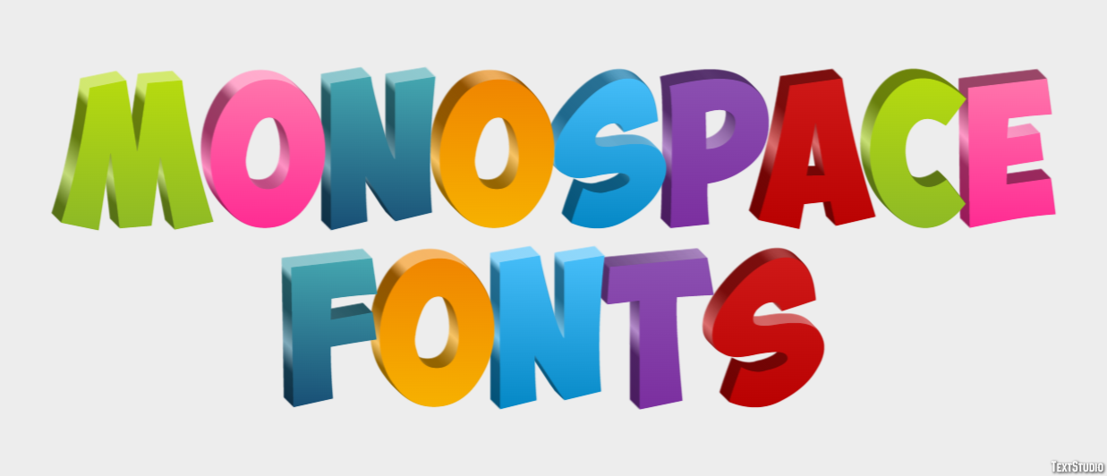 Monospace Fonts Text Effect