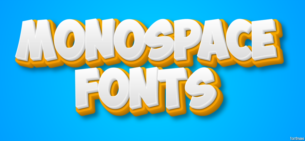 Monospace Fonts Text Effect