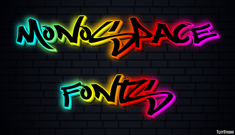Monospace Fonts Text Effect
