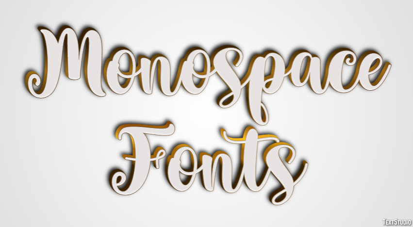 Monospace Fonts Text Effect