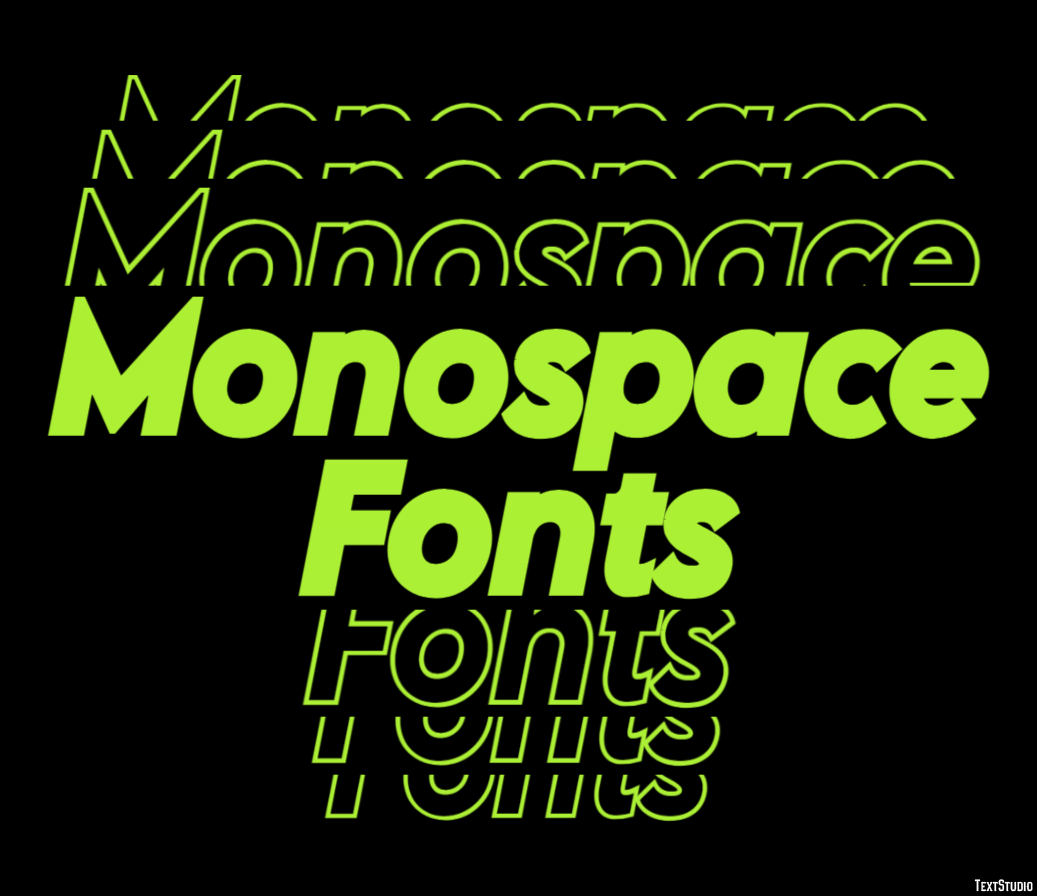 Monospace Fonts Text Effect